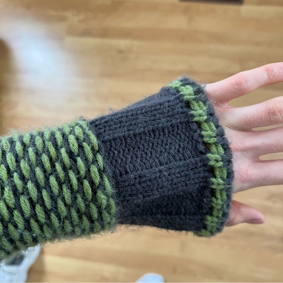 Vintage Green Diesel Zip Up Knit hoodie - Picture 2 of 3